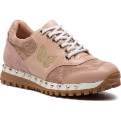 Sneakersy TWINSET - Running 191TCP026 Perla Rosa 00123. Różowe półbuty damskie Twinset, ze skóry. W wyprzedaży za 539,00 zł.