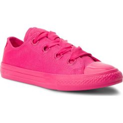 Trampki CONVERSE - Ctas Big Eyelets Ox 661875C Pink Pop/Pink Pop/Pink Pop. Różowe trampki i tenisówki damskie Converse, bez wzorów, z gumy, bez zapięcia. W wyprzedaży za 169,00 zł.