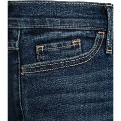 Abercrombie & Fitch CORE MIDI Szorty jeansowe dark destroy. Niebieskie szorty damskie Abercrombie & Fitch, z elastanu. Za 129,00 zł.