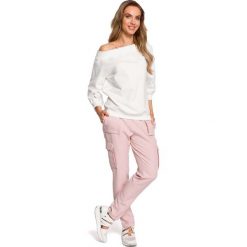 Pudrowe Spodnie na Gumie z Kieszeniami Typu Kargo. Spodnie damskie Molly.pl. Za 132,90 zł.
