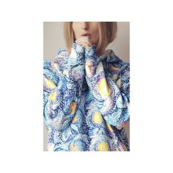 Noc Van Gogha Kangurka Oversize. Czerwone bluzy damskie One mug a day, bez wzorów, z bawełny, z długim rękawem, długie, bez kaptura. Za 279,00 zł.