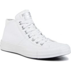 Trampki CONVERSE - Ctas Madison Mid 565229C White/White/Silver. Białe półbuty damskie Converse, bez wzorów, z gumy, bez zapięcia. Za 289,00 zł.