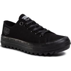 Tenisówki BIG STAR - FF274248 Black. Czarne półbuty damskie BIG STAR, na co dzień, bez wzorów, z gumy, retro, bez obcasa, na płaskiej podeszwie, bez zapięcia. Za 119,00 zł.