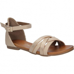 Pudrowy róż eleganckie sandały z zakrytą piętą Casu K18X9/LP. Czerwone sandały damskie Casu. Za 39,99 zł.