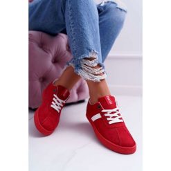 Obuwie Sportowe Damskie Big Star Czerwone DD274622. Czerwone buty sportowe damskie Tagless, bez wzorów, sportowe. Za 89,00 zł.