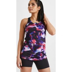Top fitness cardio damski 500. Topy damskie DOMYOS, l, bez wzorów, z elastanu, bez kołnierzyka. Za 39,99 zł.