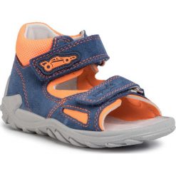 Sandały SUPERFIT - 6-09011-81 S Blau/Orange. Niebieskie sandały chłopięce Superfit, ze skóry, bez zapięcia. Za 229,00 zł.