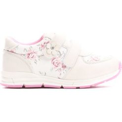 Białe Buty Sportowe Flower Time. Białe buciki niemowlęce chłopięce Born2be, z okrągłym noskiem, na obcasie, na rzepy. Za 69,99 zł.