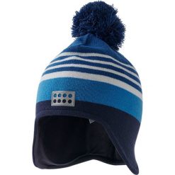 Czapka "Austin 710" w kolorze niebiesko-białym. Niebieskie czapeczki niemowlęce Legowear, w paski. W wyprzedaży za 47,95 zł.