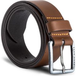 Pasek Męski BOSS - Jeeko 50386229 Medium Brown 210. Pomarańczowe paski męskie Boss, w paski, ze skóry. W wyprzedaży za 159,00 zł.