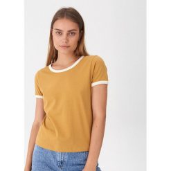 T-shirt z bawełny organicznej - Żółty. Żółte t-shirty damskie House, s, bez wzorów, z bawełny, bez kołnierzyka. W wyprzedaży za 15,99 zł.