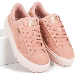 PUMA PLATFORM TRACE WN`S. Różowe trampki i tenisówki damskie Puma, bez wzorów, bez zapięcia. Za 509,90 zł.