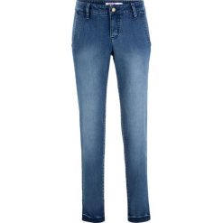 Miękkie dżinsy chino ze stretchem bonprix niebieski. Niebieskie jeansy damskie bonprix. Za 99,99 zł.