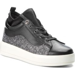 Sneakersy LIU JO - Kim 10 B68025 PX005 Black 22222. Czarne półbuty damskie marki Liu Jo, bez wzorów, ze skóry, bez obcasa, na płaskiej podeszwie, bez zapięcia. W wyprzedaży za 399,00 zł.