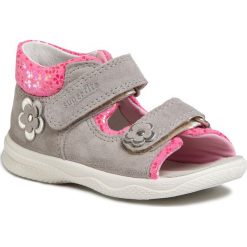 Sandały SUPERFIT - 6-00095-25 S Hellgrau/Rosa. Szare sandały dziewczęce Superfit, ze skóry, bez zapięcia. Za 229,00 zł.