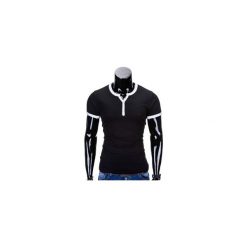 T-shirty męskie: T-SHIRT MĘSKI BEZ NADRUKU S651 – CZARNY