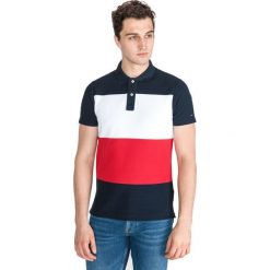 Tommy Hilfiger Polo Koszulka Niebieski Czerwony Biały. Czerwone podkoszulki męskie TOMMY HILFIGER, xxl, bez wzorów, z bawełny, bez rękawów. Za 426,95 zł.