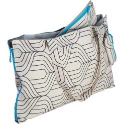 Shopper bag damskie: Torba wielofunkcyjna w kolorze biało-czarnym – 50 x 30 cm