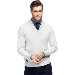 SWETER SWP000051 ALESSANDRO. Brązowe swetry klasyczne męskie Giacomo Conti, m, z bawełny. Za 299,00 zł.