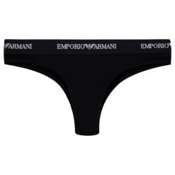Figi brazylijskie Emporio Armani Underwear 162948 CC317 00020. Czarne figi damskie Emporio Armani Underwear, l, bez wzorów, z elastanu. W wyprzedaży za 99,00 zł.