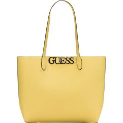 Guess Uptown Chic Barcelona Torebka Żółty. Żółte torebki klasyczne damskie Guess, z aplikacjami, z materiału, bez dodatków. Za 536,95 zł.
