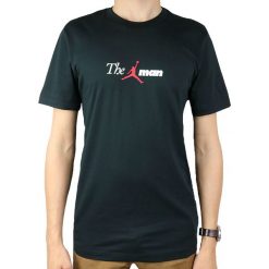 Jordan Air The Man Tee AO0684-010. Czarne t-shirty męskie Jordan, m, bez wzorów, z bawełny, bez kołnierzyka. W wyprzedaży za 119,99 zł.