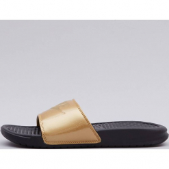 KLAPKI WMNS BENASSI JDI PRINT 618919-022. Żółte klapki damskie Nike. Za 89,99 zł.