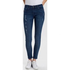 Dżinsy "Nancy" - Skinny fit - w kolorze granatowym. Niebieskie jeansy damskie Cross Jeans, l. W wyprzedaży za 99,95 zł.