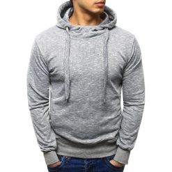 Bluzy męskie: Bluza męska z kapturem szara (bx2289)