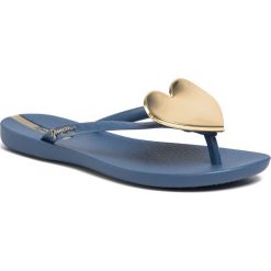 Japonki IPANEMA - Maxi Fashion II Fem 82120 Blue/Gold 21710. Niebieskie sandały dziewczęce Ipanema, z tworzywa sztucznego, bez zapięcia. Za 89,99 zł.