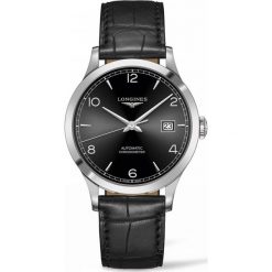 LONGINES Record L2.821.4.56.2. Czarne zegarki męskie LONGINES, ze stali. Za 7710,00 zł.