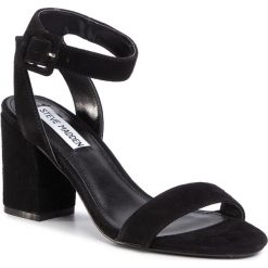 Sandały STEVE MADDEN - Malia SM11000945-03002-015 Black Suede. Czarne klapki damskie Steve Madden, bez wzorów, ze skóry, bez obcasa. W wyprzedaży za 359,00 zł.