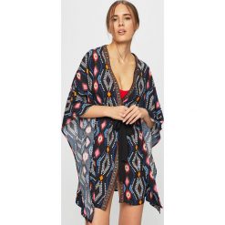 Desigual - Narzutka plażowa. Czarne stroje kąpielowe damskie Desigual, s, bez wzorów, z wiskozy, bez rękawów. W wyprzedaży za 199,90 zł.