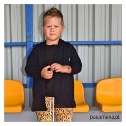 Kardigan X. Szare swetry chłopięce marki Pakamera, z haftami, z dzianiny. Za 68,00 zł.