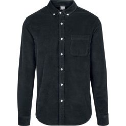 Urban Classics Corduroy Shirt Koszula czarny. Czarne koszule męskie na spinki Urban Classics, l, ze sztruksu, z koszulowym kołnierzykiem, z długim rękawem. Za 199,90 zł.