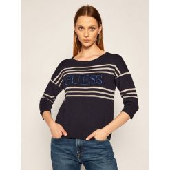 Sweter Guess W0YR87 Z2BB0. Niebieskie swetry damskie Guess, xl, z aplikacjami, klasyczne, bez rękawów, bez kaptura. Za 369,00 zł.