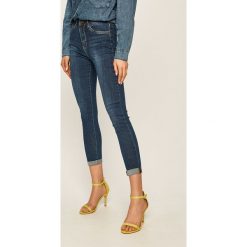 Answear - Jeansy. Niebieskie jeansy damskie ANSWEAR, s, bez wzorów, z elastanu, z podwyższonym stanem. Za 149,90 zł.