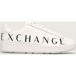 Armani Exchange - Buty. Czarne sneakersy męskie Armani Exchange, ze skóry ekologicznej, na sznurówki. W wyprzedaży za 499,90 zł.