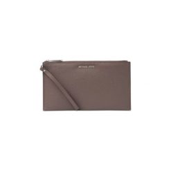 Michael Kors Eleganckie Brązowe Skórzane Torebka Mercer Studio Large Zip Sprzęgła. Pomarańczowe torebki klasyczne damskie marki Michael Kors, bez wzorów, eleganckie, bez dodatków. W wyprzedaży za 465,00 zł.