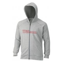 Bluzy męskie: Wilson Bluza M W Logo Zip Hoodie Graphite L