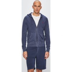 Polo Ralph Lauren - Bluza. Niebieskie bluzy męskie Polo Ralph Lauren, s, z nadrukiem, z bawełny, z kapturem, bez rękawów, z kapturem. W wyprzedaży za 359,90 zł.