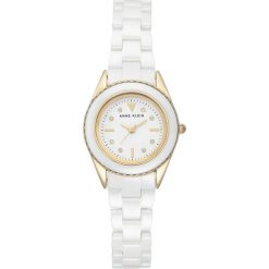 Biżuteria i zegarki: Zegarek Anne Klein Damski AK/3164WTGB Gold and White