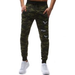 Spodnie dresowe męskie: Spodnie męskie dresowe woodland camo (ux1197)