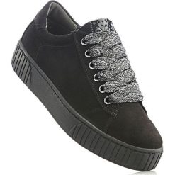 Sneakersy na podeszwie platformie Marco Tozzi bonprix czarny. Czarne buty sportowe damskie bonprix. Za 89,99 zł.