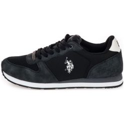 U.S. Polo Assn. Tenisówki Męskie Soren 43 Czarny. Czarne trampki męskie U.S. Polo Assn., bez wzorów, bez zapięcia. Za 339,00 zł.