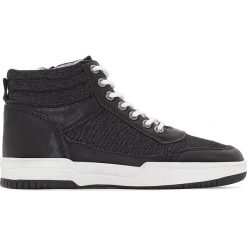 Wysokie trampki jeansowe 28-35. Czarne buty chłopięce sportowe marki La Redoute Collections, z jeansu. Za 141,08 zł.