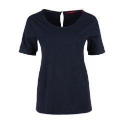 S.Oliver T-Shirt Damski 36 Ciemnoniebieski. Czarne t-shirty damskie marki S.Oliver, s, z okrągłym kołnierzem. W wyprzedaży za 81,00 zł.