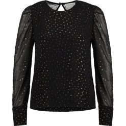 Bluzki damskie: Warehouse GLITTER PUFF SLEEVE Bluzka black/gold
