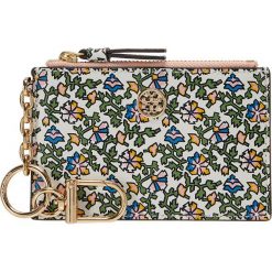 Tory Burch ROBINSON FLORAL CARD CASE KEY FOB Portfel ivory wild pansy. Szare portfele damskie Tory Burch. Za 399,00 zł.
