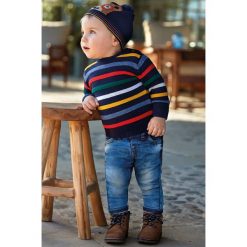 Mayoral - Jeansy dziecięce 74-98 cm. Niebieskie spodnie chłopięce Mayoral, bez wzorów, z elastanu. W wyprzedaży za 59,90 zł.
